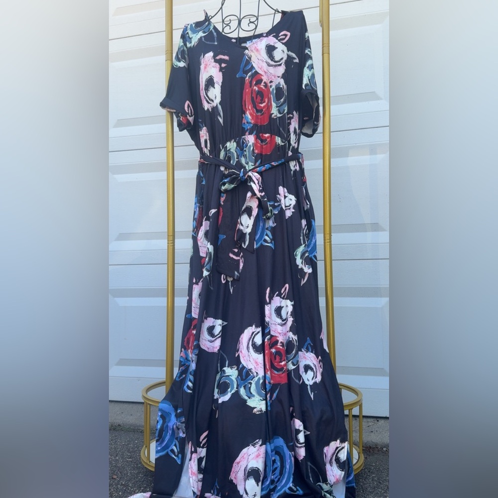 Floral Print Women's Romper XXL